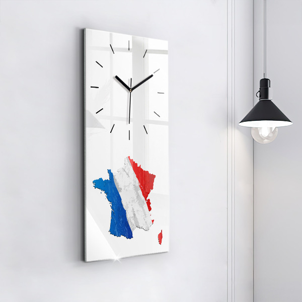 Horloge rectangulaire verticale Drapeau de la France