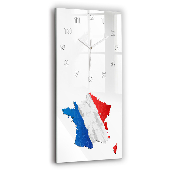 Horloge rectangulaire verticale Drapeau de la France