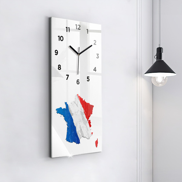 Horloge rectangulaire verticale Drapeau de la France