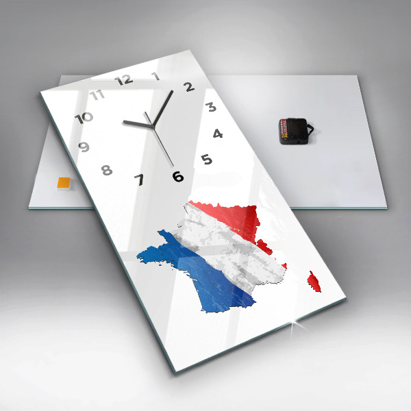Horloge rectangulaire verticale Drapeau de la France