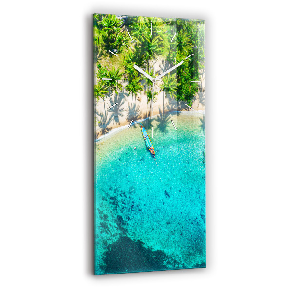 Horloge murale verticale Plage tropicale de Koh Tao