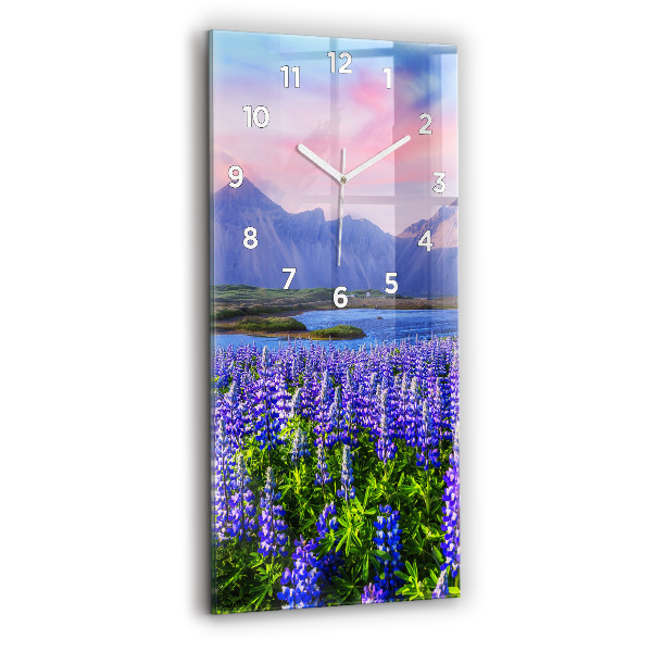 Horloge rectangulaire verticale Vue sur la montagne Islande