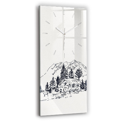 Horloge rectangulaire verticale Ville de dessin animé