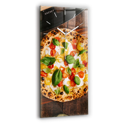Horloge murale verticale pizza italienne
