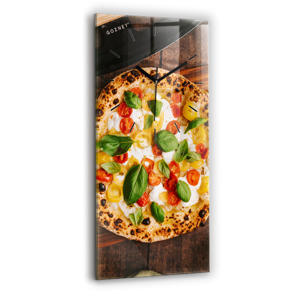 Horloge murale verticale pizza italienne