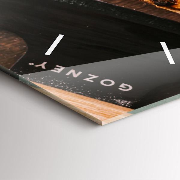 Horloge murale verticale pizza italienne