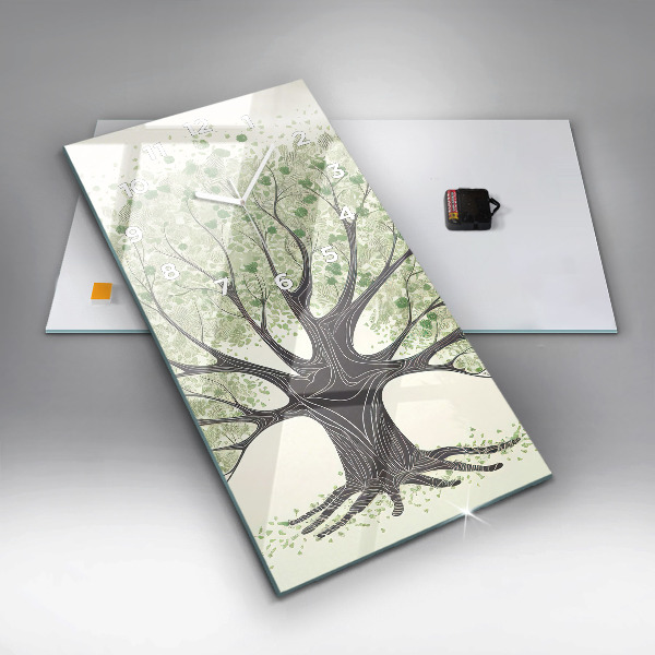 Horloge murale verticale Nature des grands arbres