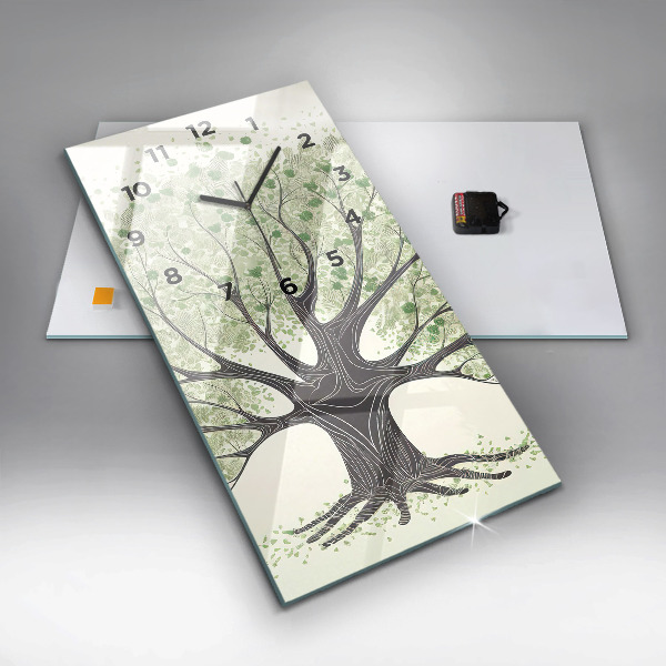 Horloge murale verticale Nature des grands arbres