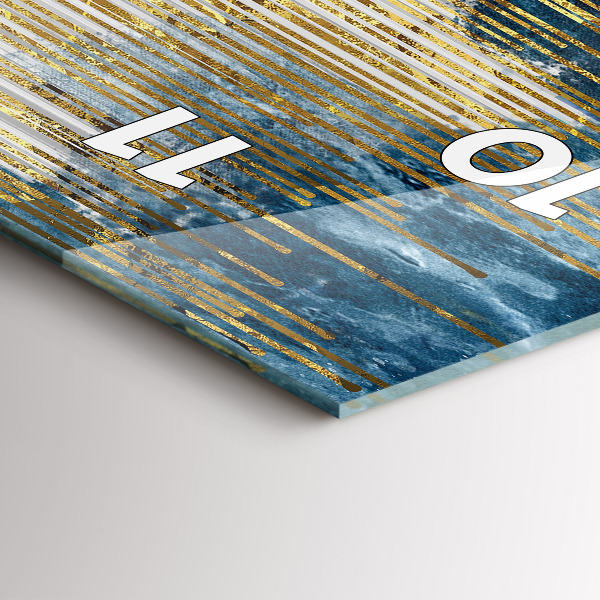 Horloge murale verticale Motif décoratif et or