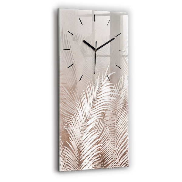 Horloge murale verticale Feuilles tropicales bohèmes