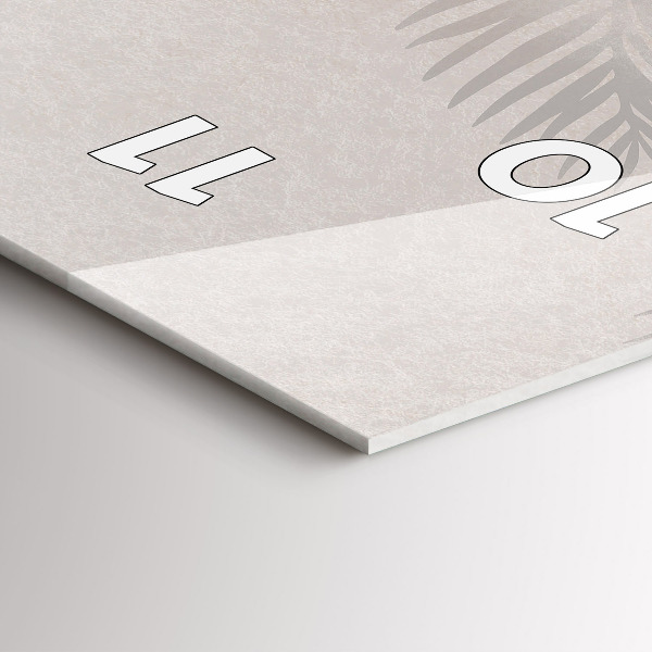 Horloge murale verticale Feuilles tropicales bohèmes