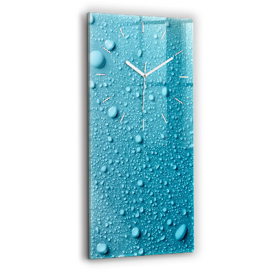Horloge murale verticale 'Gouttes d''eau sur le verre'