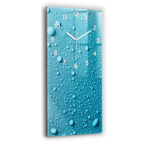 Horloge murale verticale 'Gouttes d''eau sur le verre'