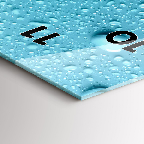 Horloge murale verticale 'Gouttes d''eau sur le verre'