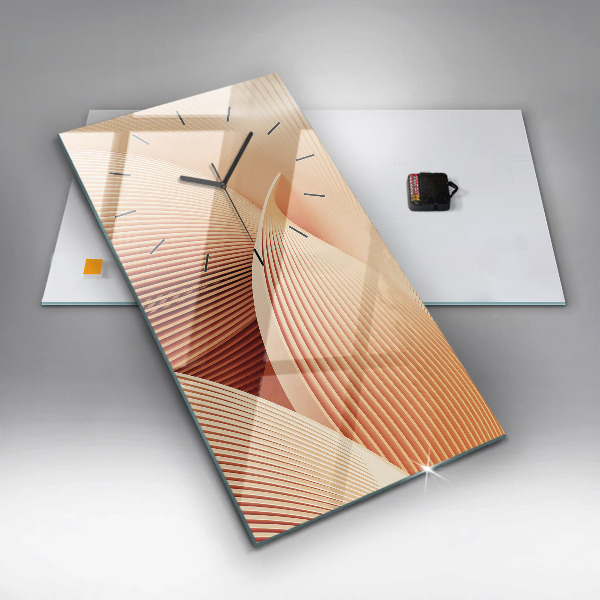 Horloge murale verticale Motif de vague abstrait