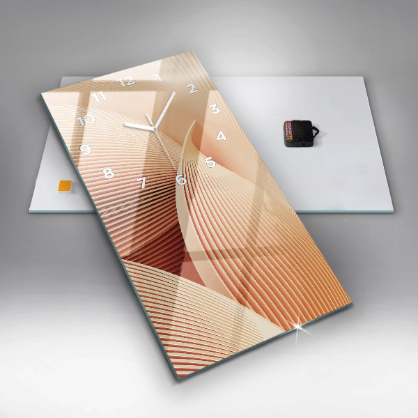 Horloge murale verticale Motif de vague abstrait