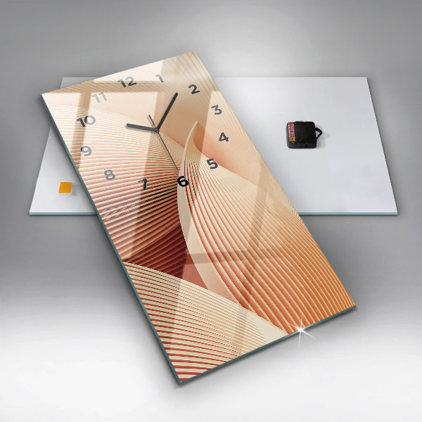 Horloge murale verticale Motif de vague abstrait