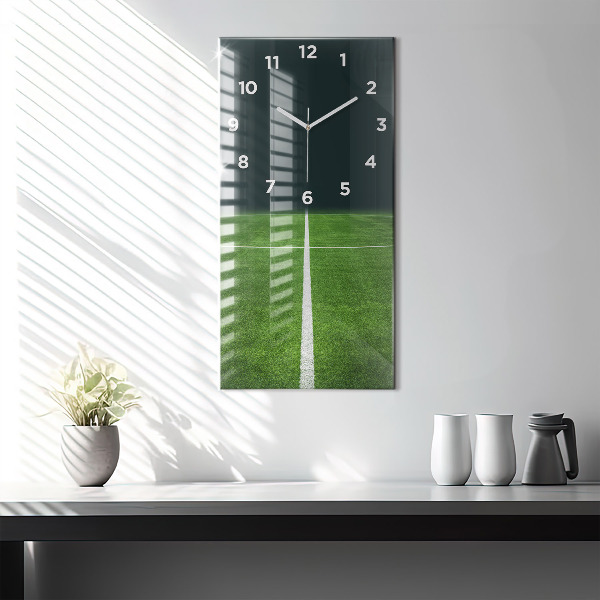Horloge murale verticale terrain de football