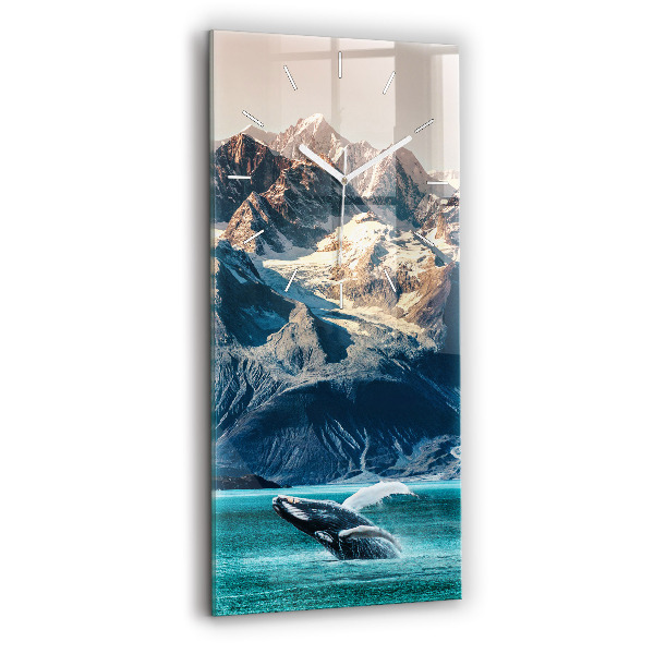 Horloge murale verticale Eau de baleine