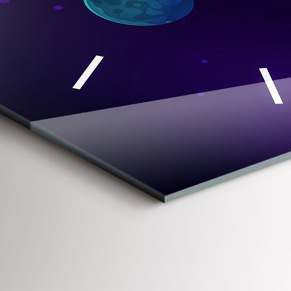 Horloge murale verticale Planètes galaxie