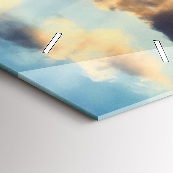 Horloge murale verticale Coucher de soleil sur la plage