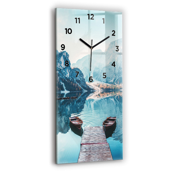 Horloge murale verticale Bateaux sur le lac