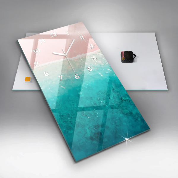 Horloge murale verticale Plage de sable de mer