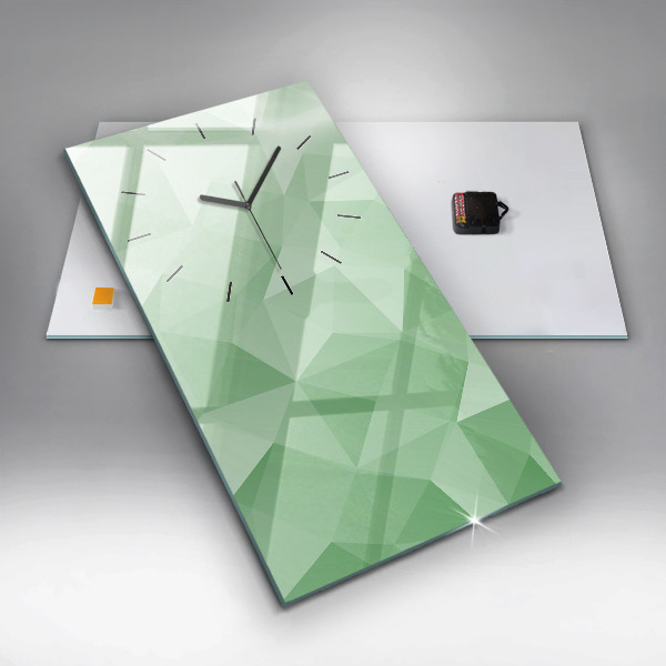 Horloge murale verticale Triangles abstraits