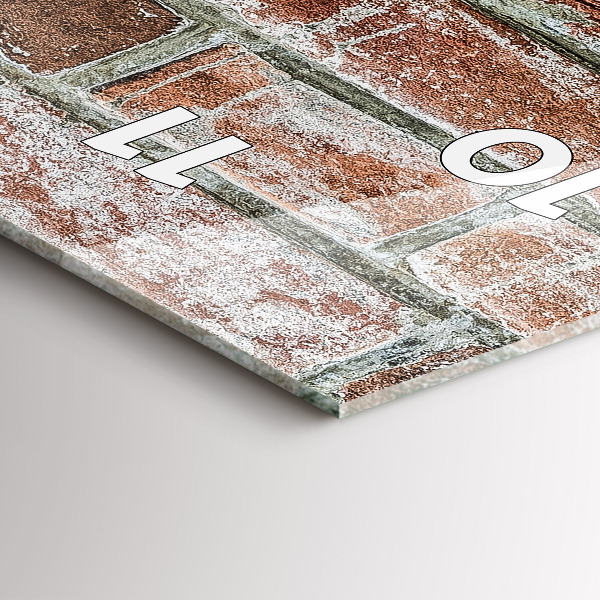 Horloge rectangulaire verticale Mur de briques