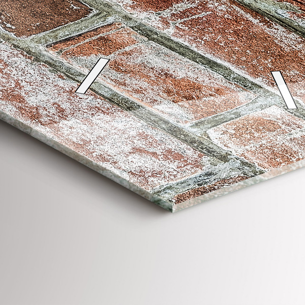 Horloge rectangulaire verticale Mur de briques