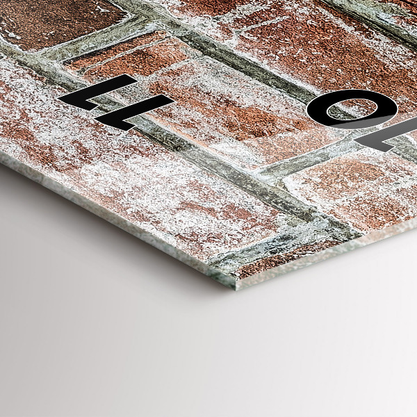 Horloge rectangulaire verticale Mur de briques