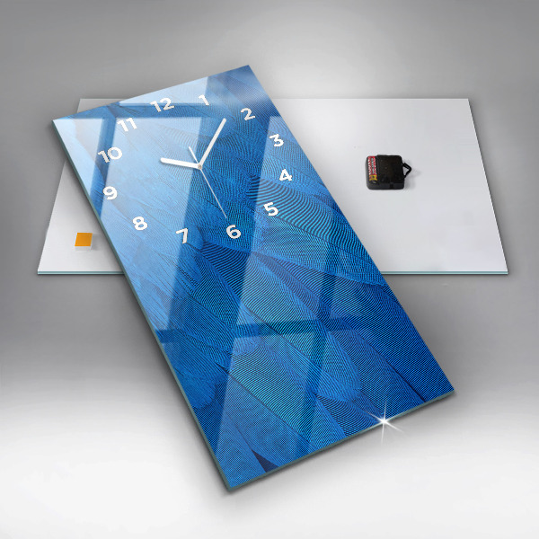 Horloge rectangulaire verticale 'Plume d''oiseau'