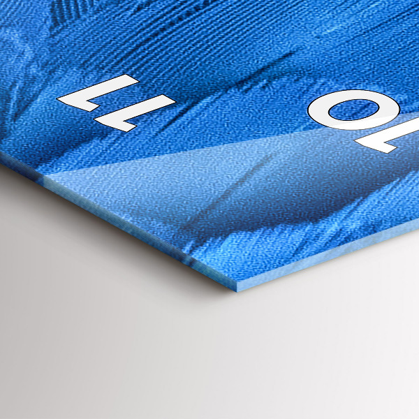 Horloge rectangulaire verticale 'Plume d''oiseau'