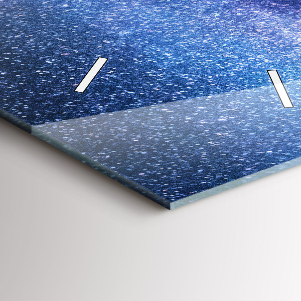 Horloge rectangulaire verticale Voie lactée et montagnes