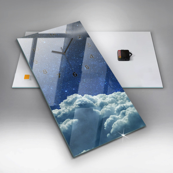 Horloge rectangulaire verticale Ciel nocturne