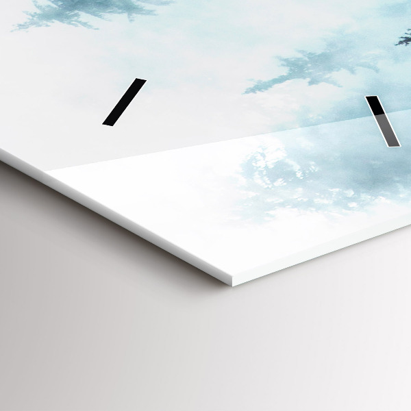 Horloge rectangulaire verticale Forêt brumeuse