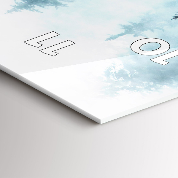 Horloge rectangulaire verticale Forêt brumeuse