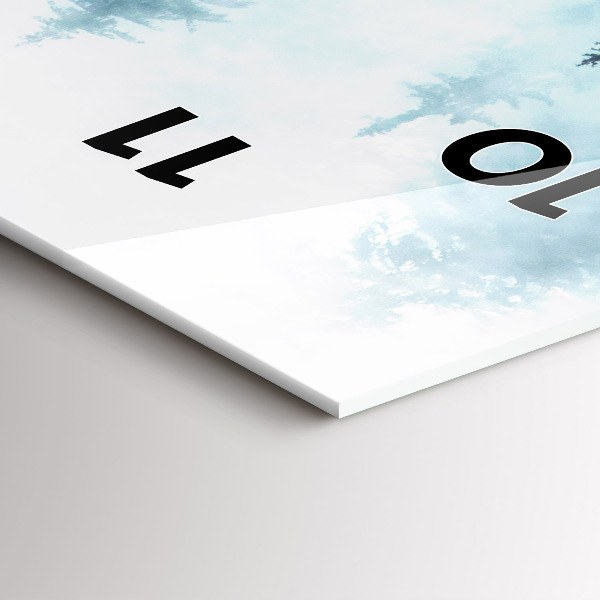 Horloge rectangulaire verticale Forêt brumeuse