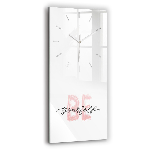 Horloge rectangulaire verticale 'L''inscription Sois toi-même'