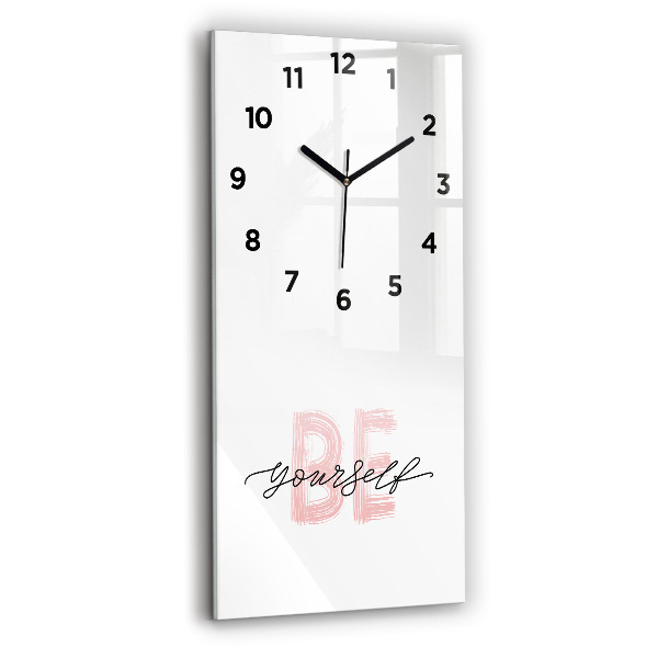 Horloge rectangulaire verticale 'L''inscription Sois toi-même'