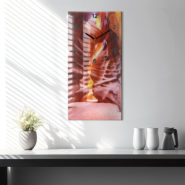 Horloge rectangulaire verticale Canyon de sable