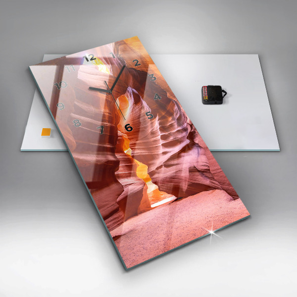 Horloge rectangulaire verticale Canyon de sable