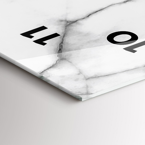 Horloge rectangulaire verticale Marbre décoratif