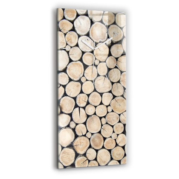 Horloge rectangulaire verticale 'Couper les souches d''arbres'