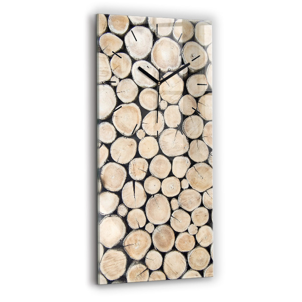 Horloge rectangulaire verticale 'Couper les souches d''arbres'