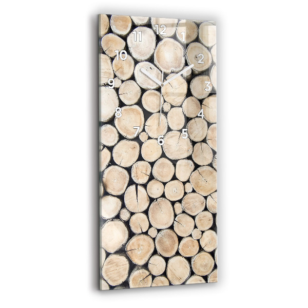 Horloge rectangulaire verticale 'Couper les souches d''arbres'