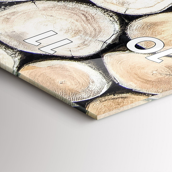 Horloge rectangulaire verticale 'Couper les souches d''arbres'