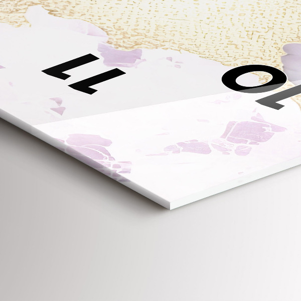 Horloge murale verticale Marbre pastel