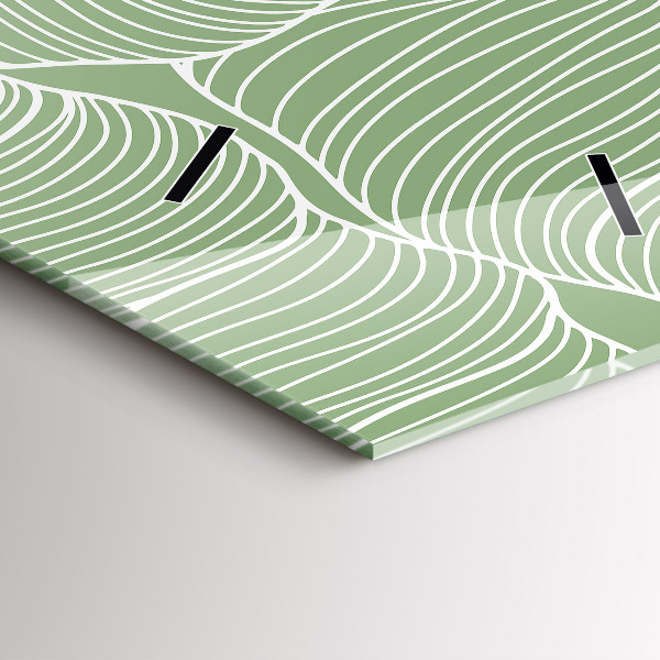 Horloge murale verticale Motif de feuilles naturelles