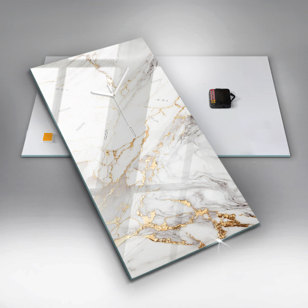 Horloge murale verticale Marbre décoratif